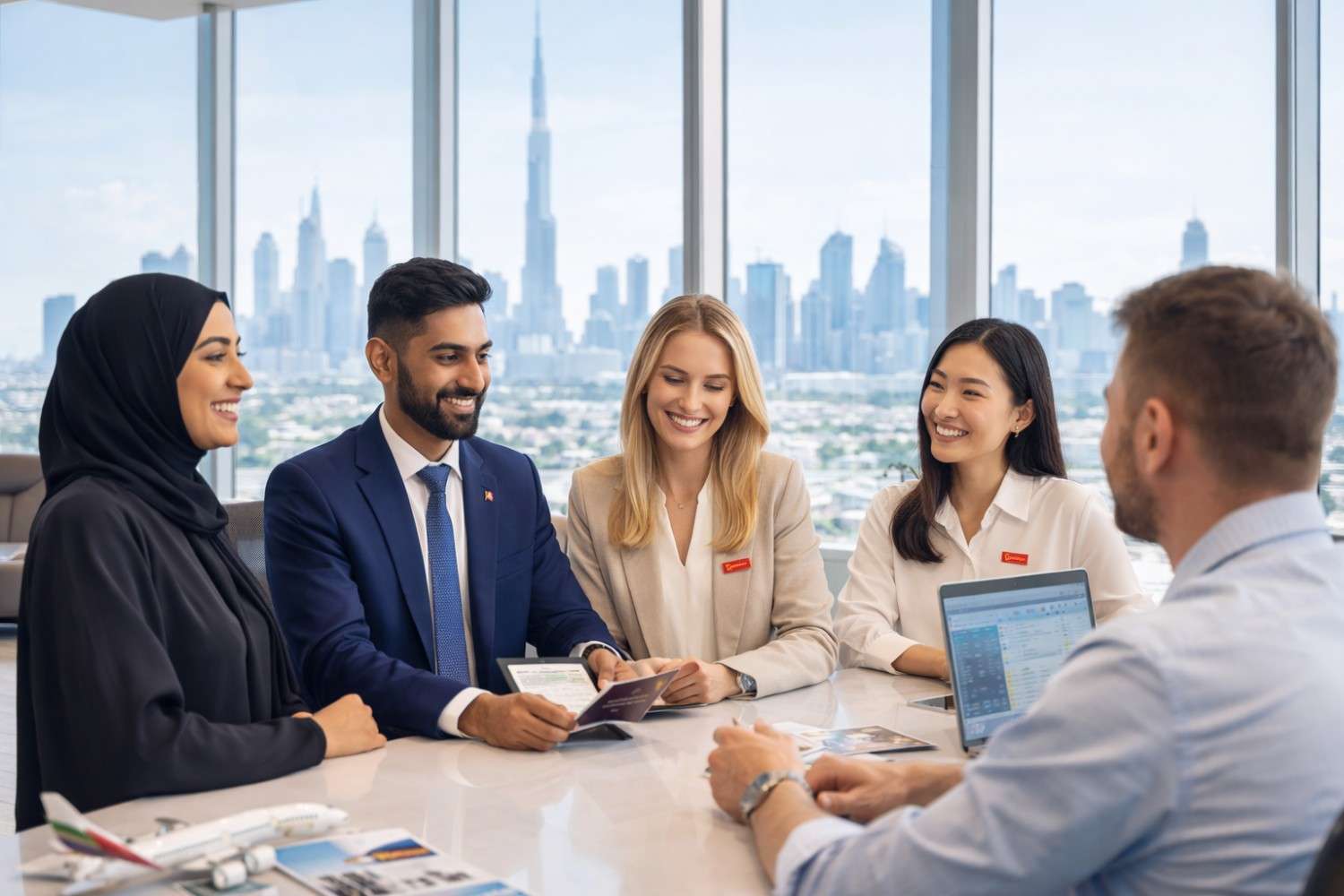 Dubai Flight Desk team – flight booking experts serving worldwide destinations including Argentina, Australia, Canada, Japan, UK, USA and more